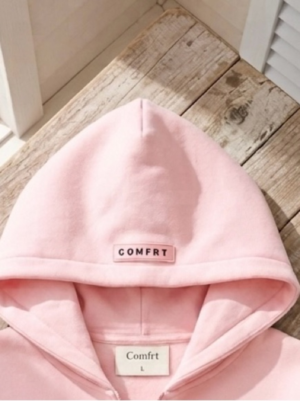 COMFRT LARGE CLOUD TOUCH PASTEL EDIT ZIP OVERSIZED HOODIE BUBBLEGUM PINK LTD ED - Picture 5 of 10